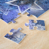 Ruimte-achtergrond met sterren legpuzzel (Zijkant)