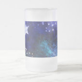 Ruimte-achtergrond met sterren matglas bierpul (Center)