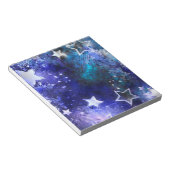 Ruimte-achtergrond met sterren notitieblok (Schuin)