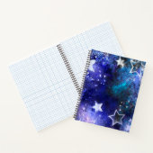 Ruimte-achtergrond met sterren notitieboek (Binnen)