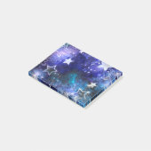 Ruimte-achtergrond met sterren post-it® notes (Schuin)