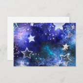 Ruimte-achtergrond met sterren save the date (Voorkant / Achterkant)