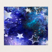 Ruimte-achtergrond met sterren visitekaartjes (Buitenkant ongevouwen)