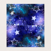 Ruimte-achtergrond met sterren visitekaartjes (Buitenkant ongevouwen)