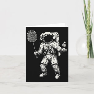 Ruimte Astronaut Badminton Speler Shuttle Sport _7 Kaart