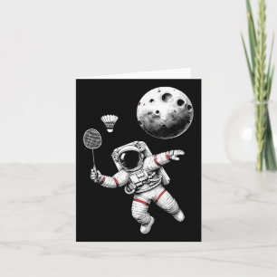 Ruimte Astronaut Badminton Speler Shuttle Sport _9 Kaart