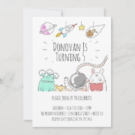 ruimte astronaut illustratie verjaardagskaart uitn kaart