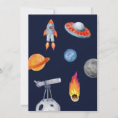 Ruimte Astronaut Kleuterschool Afstuderen Kaart (Achterkant)