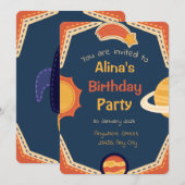 Ruimte Avontuur Verjaardag uitnodiging (Voorkant / Achterkant)