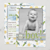 Ruimte-Baby-aanroepkaart, 5x7 Aankondiging (Voorkant / Achterkant)
