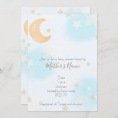 Ruimte-Baby shower Kaart (Voorkant / Achterkant)