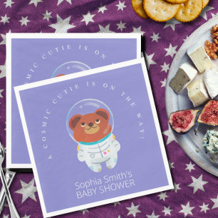 Ruimte Baby shower, Teddybeer, Kosmische Cutie Servet