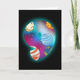 RUIMTE BIRTHDAY 9 9th Birthday Boy 9 Year Old Kaart