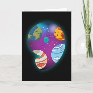 RUIMTE BIRTHDAY 9 9th Birthday Boy 9 Year Old Kaart