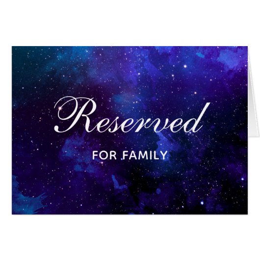 Ruimte bruiloft. Nachtsterren. gereserveerd marine (Voorkant Horizontaal)