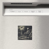 ruimte buitenaards en ufo Antiek gravure Magneet (Insitu (Vaatwasser))