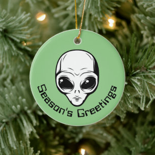 Ruimte buitenaards wezen keramisch ornament