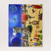 Ruimte buitenaardse legpuzzel planeet kinder jonge (Verticaal)