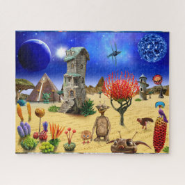 Ruimte buitenaardse legpuzzel planeet kinder jonge