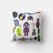 Ruimte-Cartoon Kussen (Voorkant)