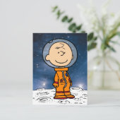RUIMTE | Charlie Brown Astronaut Briefkaart (Staand voorkant)