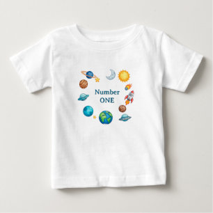 Ruimte Cirkel Clipart Set Met Planeten, Maan, Zon,