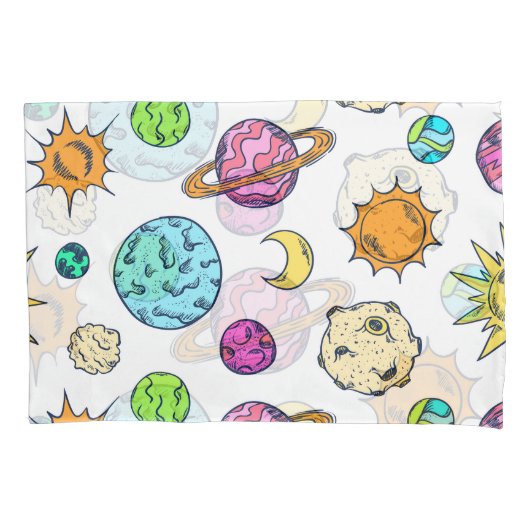 Ruimte doedels kosmische achtergrond kussensloop (Voorkant)