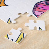 Ruimte doedels kosmische achtergrond legpuzzel (Zijkant)