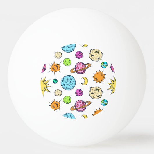 Ruimte doedels kosmische achtergrond pingpongballen (Voorkant)
