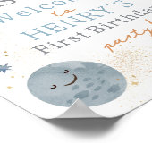 Ruimte eerste verjaardag welkom teken poster (Hoek)