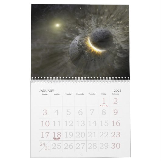 Ruimte en schoonheid kalender (Jan 2027)