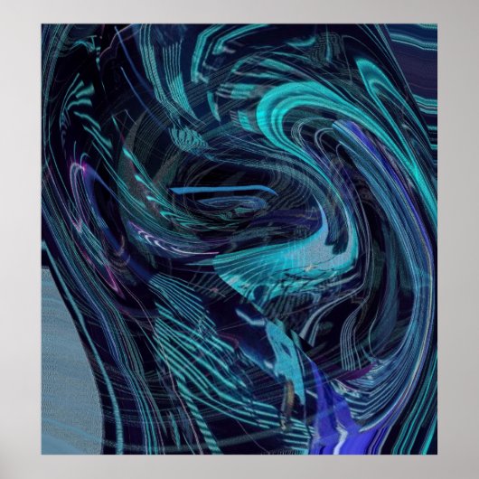 Ruimte en tijd vervormen Abstract Poster (Voorkant)