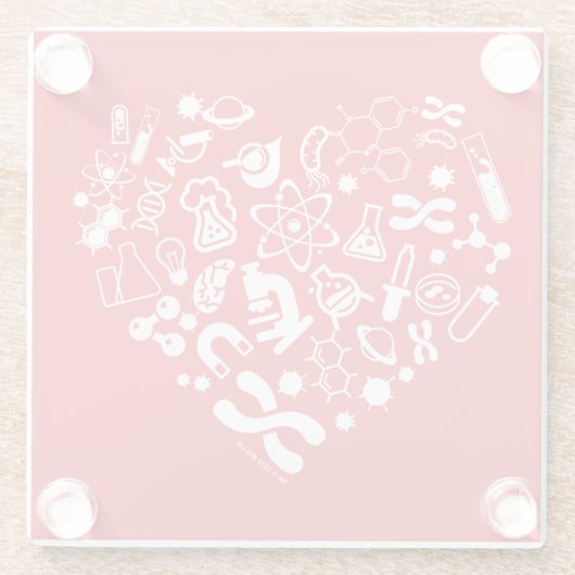 Ruimte en wetenschap glazen onderzetter (Achterkant)