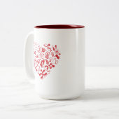 Ruimte en wetenschap tweekleurige koffiemok (Voorkant links)