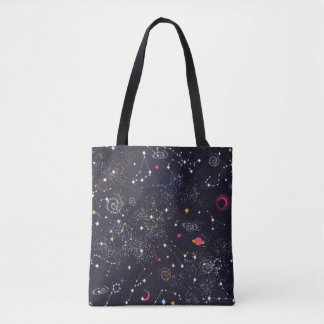 Ruimte Galaxy-constellatie naadloos patroon Draagtas