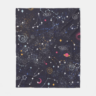 Ruimte Galaxy-constellatie naadloos patroon Fleece Deken