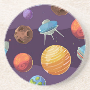 ruimte, hemel, sterren, astronomie, astronaut, uni zandsteen onderzetter