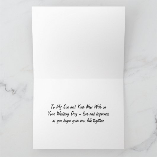 RUIMTE IN ZIJN TUX-SON OP UW WEDDAG KAART (Binnen)