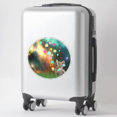 Ruimte Kat in Achtertuin Vinyl Sticker (Koffer)