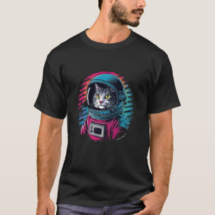 Ruimte Kat Moeder Kat Vader Mannen Vrouwen Kindere T-shirt