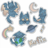 Ruimte kat stickers (Voorkant)