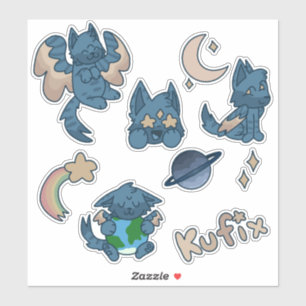 Ruimte kat stickers