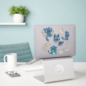 Ruimte kat stickers (Laptop op bureau)