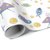 Ruimte Kitty Cadeaupapier (Rol Hoek)