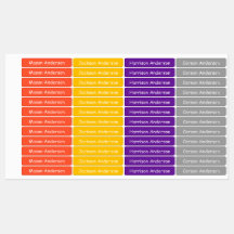 Ruimte kleuren Naam labels voor kinderen waterdich