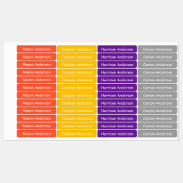 Ruimte kleuren Naam labels voor kinderen waterdich