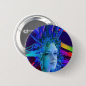 Ruimte Kristal Ronde Button 5,7 Cm (Voorkant /achterkant)
