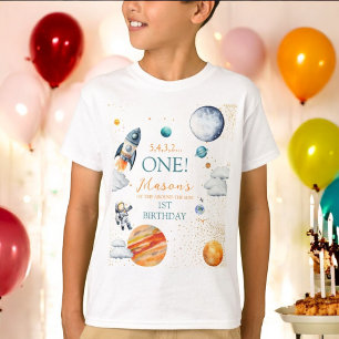 Ruimte Odyssey Verjaardag Eerste Jongen T-shirt