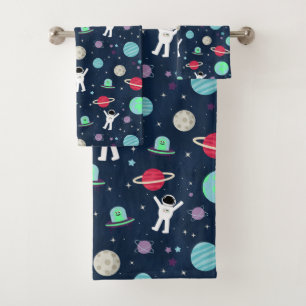Ruimte Patroon illustratie Bad Handdoek