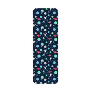 Ruimte Patroon illustratie Etiket